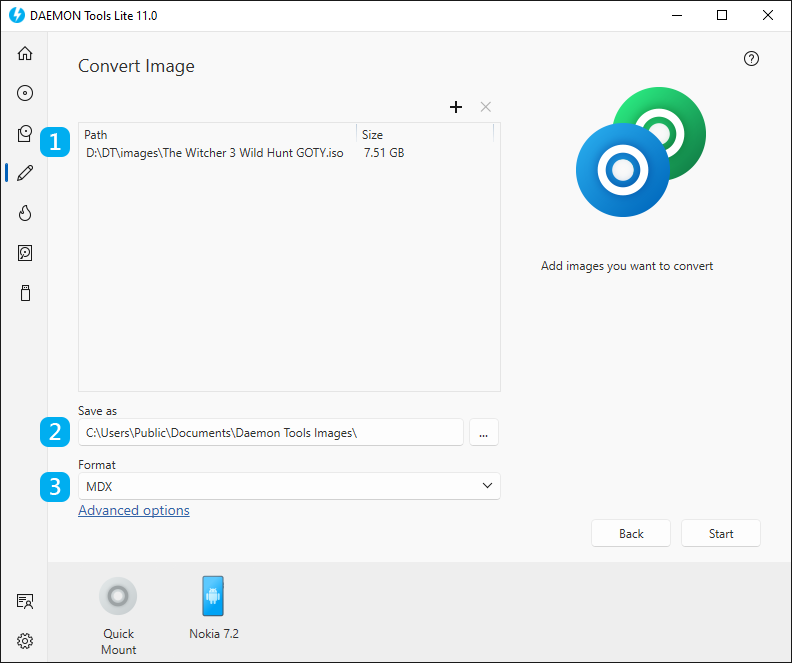 daemon tools convert dmg to iso