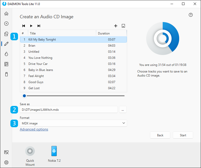 Create an Audio CD Image