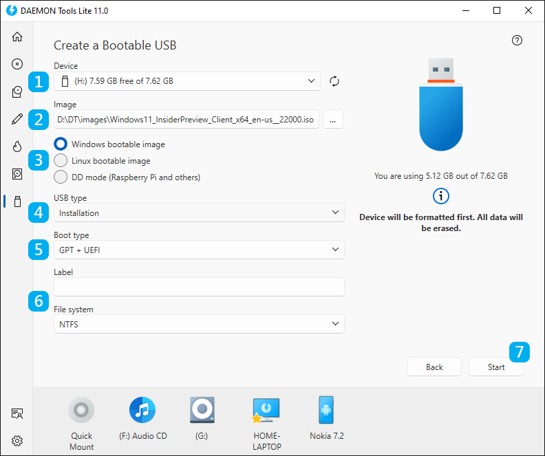 usb tool windows 7 format